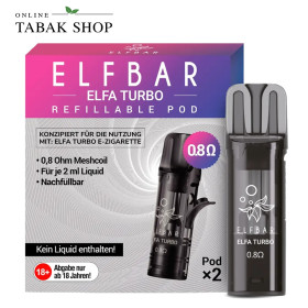 Elf Bar ELFA Turbo Leerpod 0.8 Ohm – Refillable Pod (2er Pack)