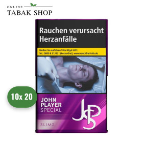 JPS Slims Purple Full-Strength – starke Slim-Zigaretten von JPS OP (10 x 20er)
