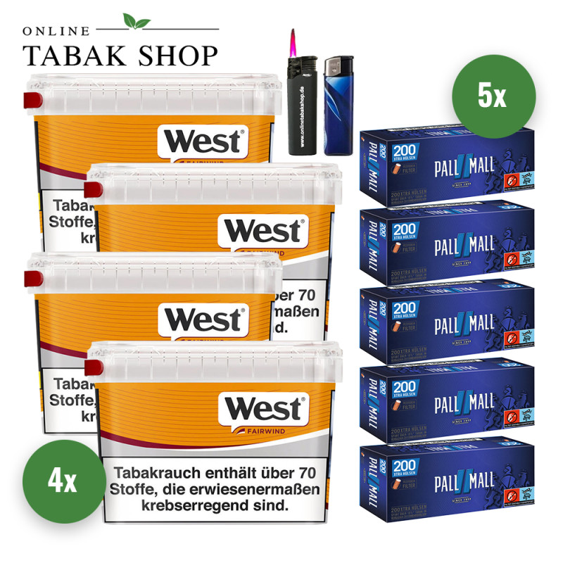 + 5x 200 Pall Mall Blau Hülsen