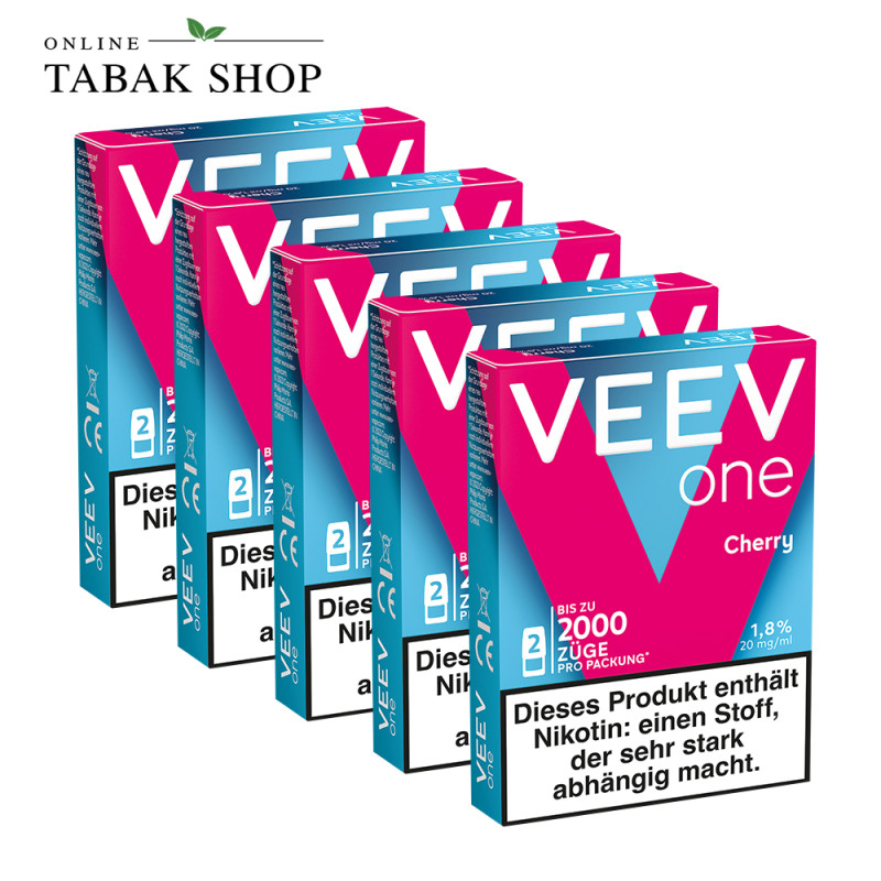 VEEV Pods Cherry – 5er Vorteilspack (5 × 2 Pods) 5er