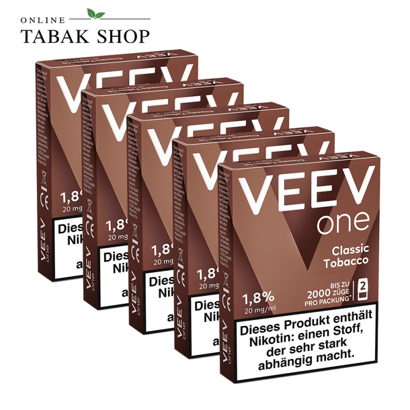 VEEV Pods Classic Tobacco – 5er Vorteilspack (5 × 2 Pods) 5er