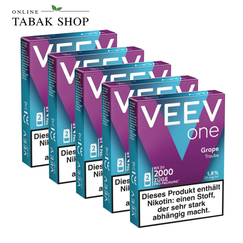VEEV Pods Grape – 5er Vorteilspack (5 × 2 Pods) 5er