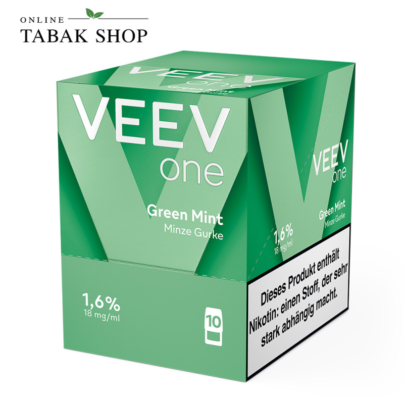 VEEV Pods Green Mint – 5er Vorteilspack (5 × 2 Pods) packung