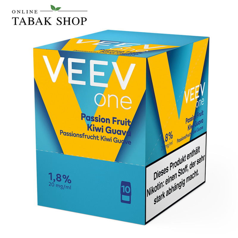 VEEV Pods Passionfruit Kiwi Guava – 5er Vorteilspack (5 × 2 Pods) packung