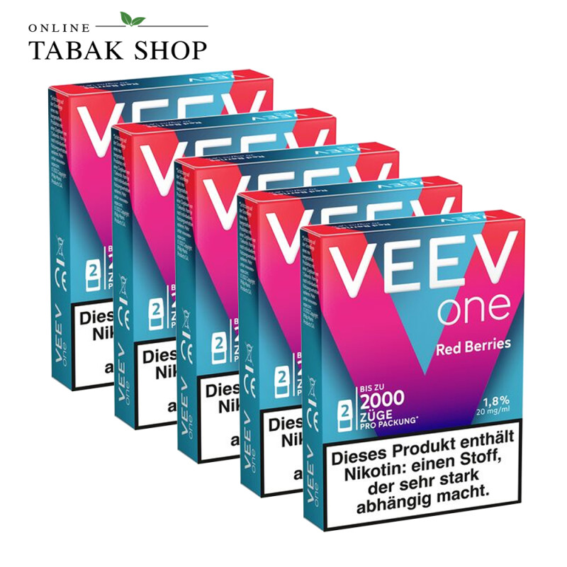 VEEV Pods Red Berries – 5er Vorteilspack (5 × 2 Pods) 5er
