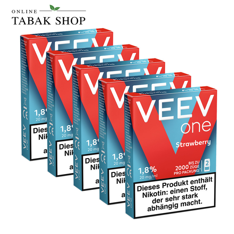 VEEV Pods Strawberry – 5er Vorteilspack (5 × 2 Pods) 5er