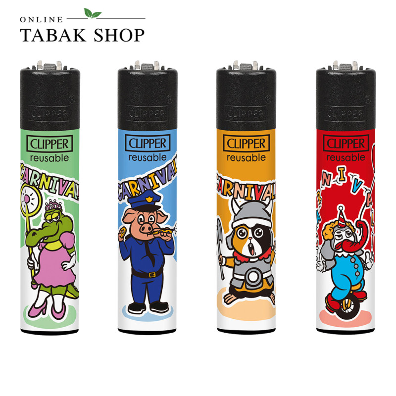 Clipper Classic Carnival Animals – Feuerzeuge Motivset (4er-Set)