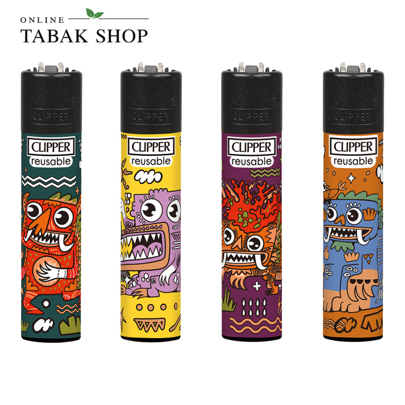 Clipper Classic Weird – Feuerzeuge Motivset (4er-Pack)