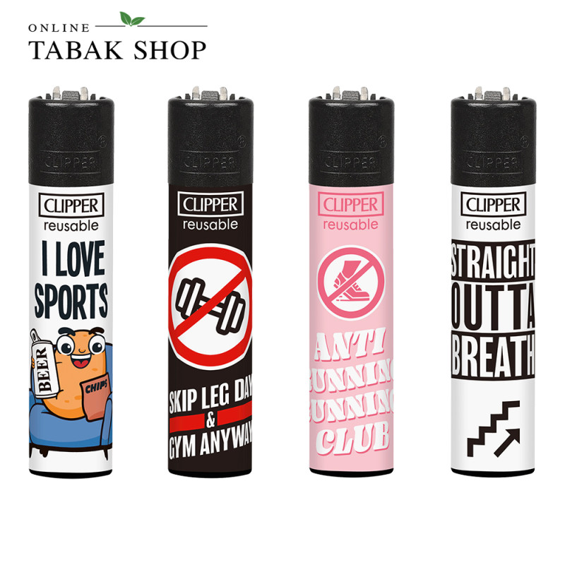 Clipper Classic ANTI SPORT – Feuerzeuge Motivset (4er-Pack)