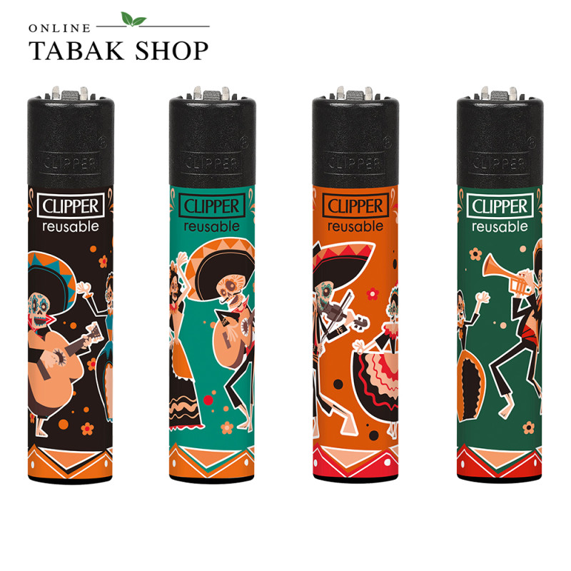 Clipper Classic Dia de los Muertos – Feuerzeuge Motivset (4er-Set)
