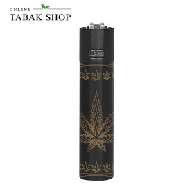 Clipper Metal Silhouette Leaves Schwarz – Premium Feuerzeug (Einzelstück)