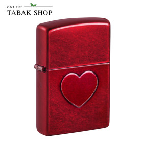 ZIPPO Candy Apple Red Stamped Heart – Sturmfeuerzeug 60007423