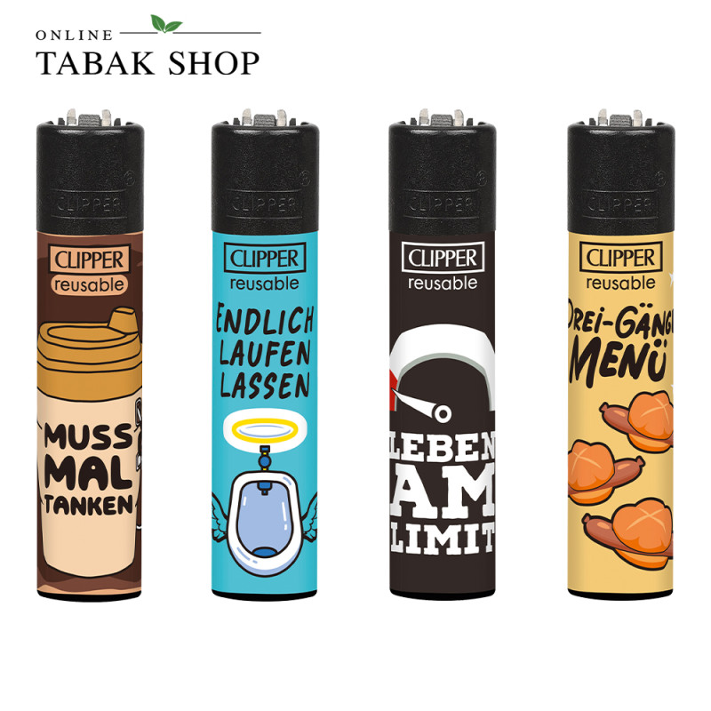 Clipper Classic „Tankeschön“ – Feuerzeuge 4er-Set