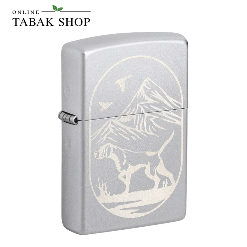 ZIPPO Satiniert Hunting Dog – Sturmfeuerzeug 60007371