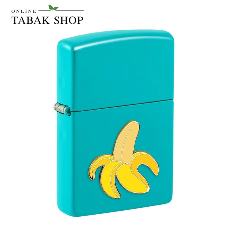 ZIPPO Flat Turquoise Foodie Banana – Sturmfeuerzeug 2008118
