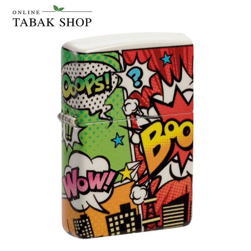ZIPPO Weiß Matt Pop Art Design – Sturmfeuerzeug 60006555