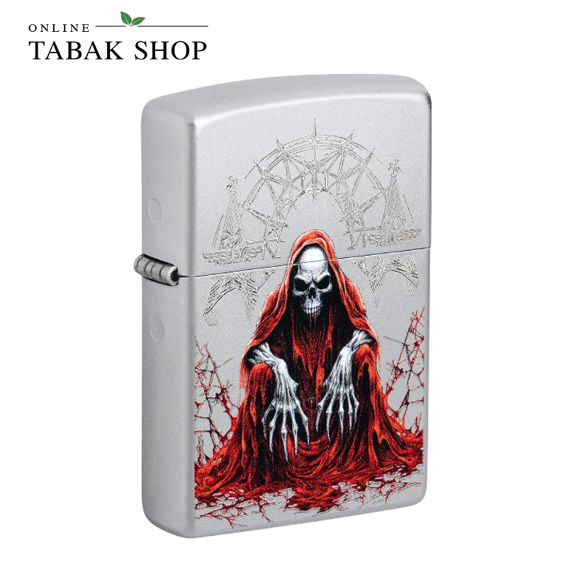ZIPPO Satiniert Reaper Skull Design – Sturmfeuerzeug 60007576