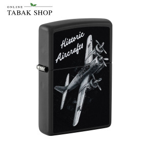 ZIPPO Schwarz Color Historic Aircrafts – Sturmfeuerzeug 60007558