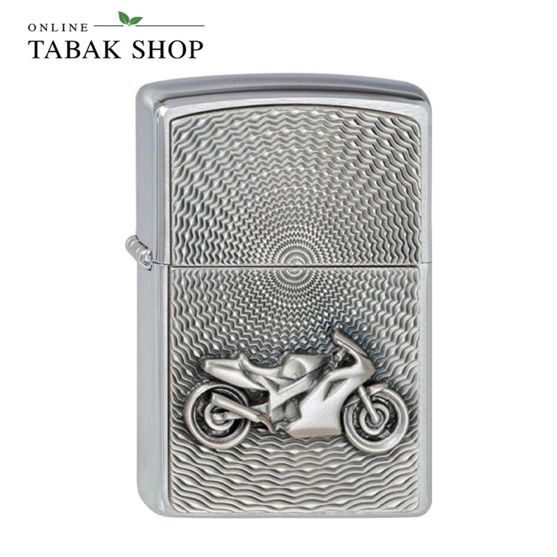 ZIPPO Chrom Gebürstet Plakette Bike Emblem – Sturmfeuerzeug 2000225