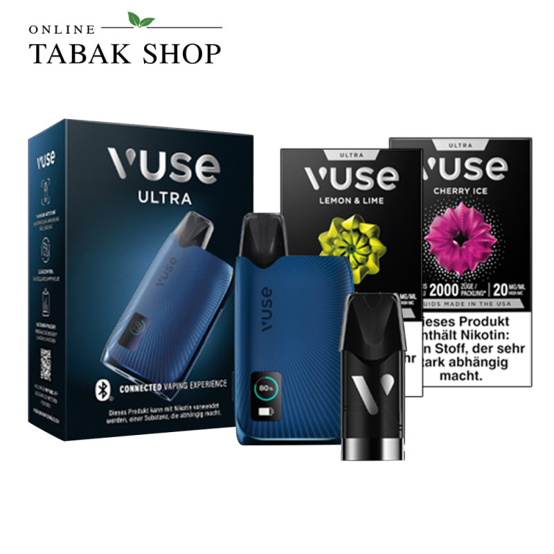 Vuse Ultra Device Blau Bundle bei Registrierung inkl. 2 Packungen Ultra Vuse Pods gratis
