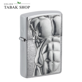 ZIPPO Chrom Gebürstet Man Torso Emblem - Sturmfeuerzeug 2007672