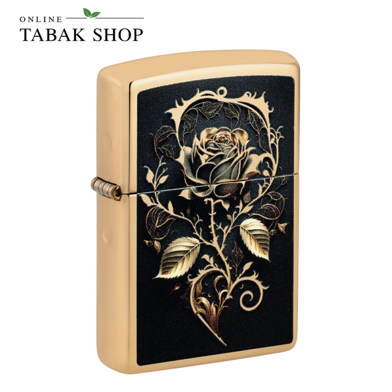 ZIPPO Messing Poliert Golden Rose - Sturmfeuerzeug 60007382