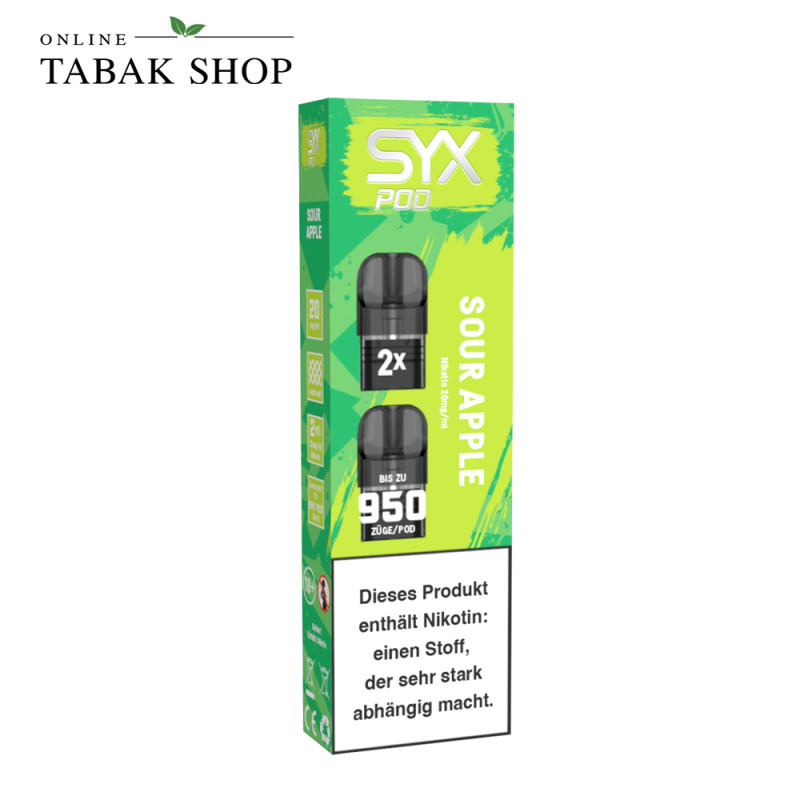 SYX POD Sour Apple 20 mg 2×2 ml