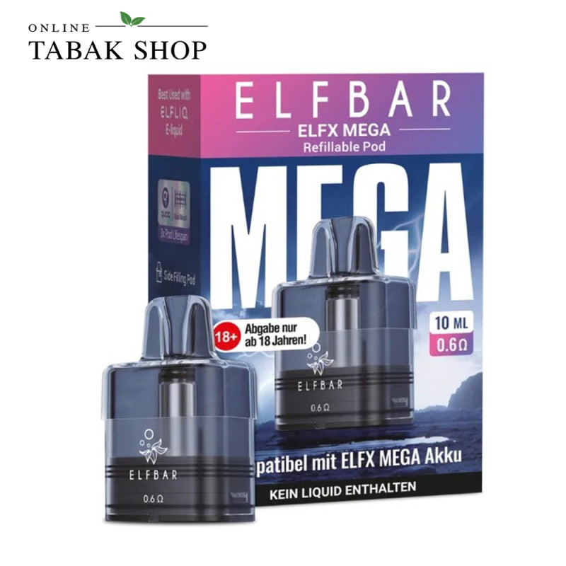 Elfbar ELFX Mega Leer-Pod 10 ml 0,6 Ohm