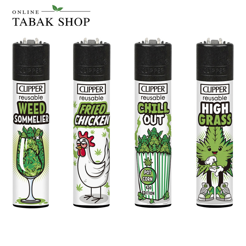 Clipper Large Weed Slogan - Feuerzeuge (4er Set)