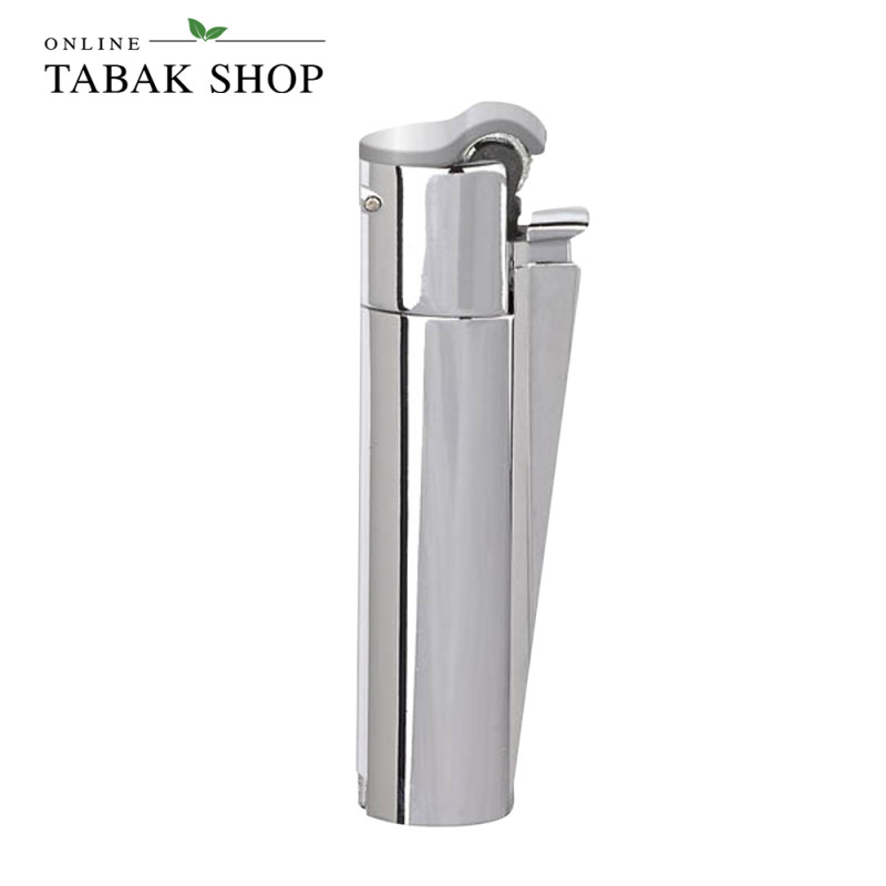 Clipper Metal Jetflame Large Silver mit Reibrand