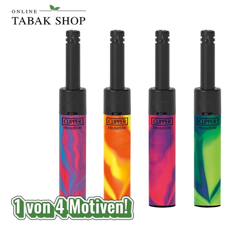 Clipper Mini Stabfeuerzeug Nebula Mix - verschiedene Farben