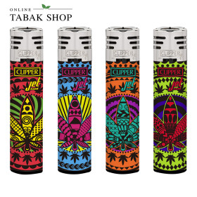 Clipper Jet Flame Large Mandala – Sturmfeuerzeuge Set (4er-Pack)