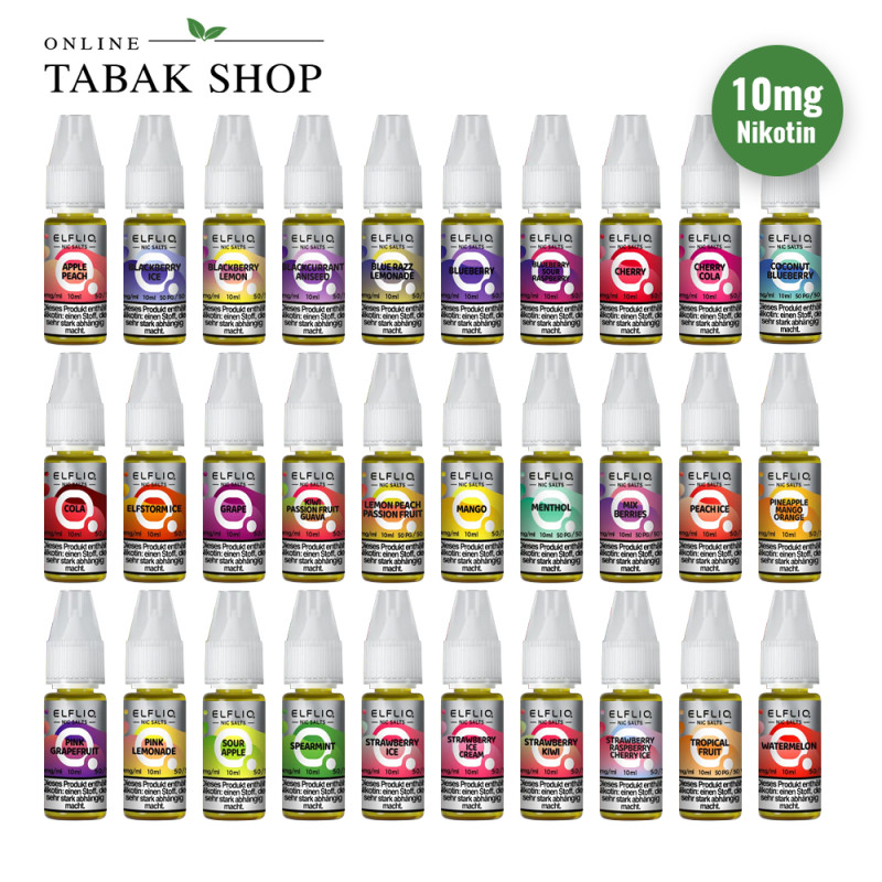 ELFLIQ Nikotinsalz Liquid 10 mg (Elf Bar) – alle Sorten