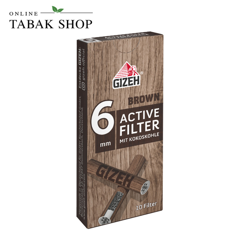 Gizeh Brown Active Filter 6mm 10er Packung