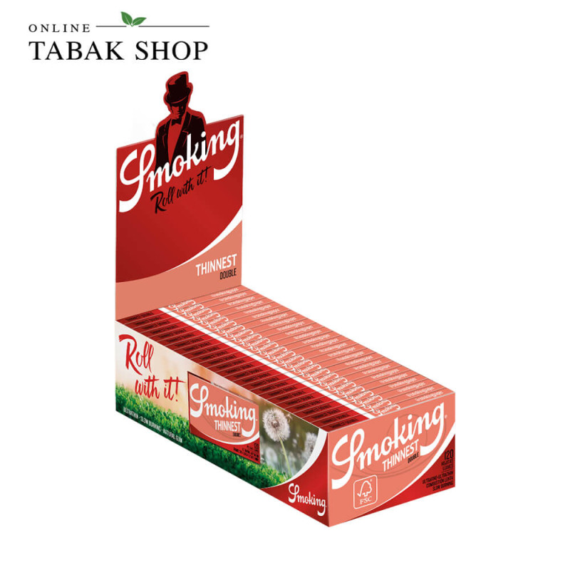 Smoking Thinnest Double Window Papers Box