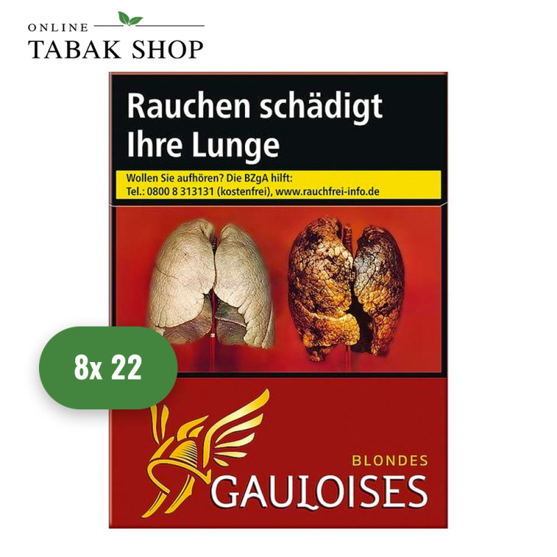 Gauloises Blondes Rot Zigaretten XXL (8 x 22er)