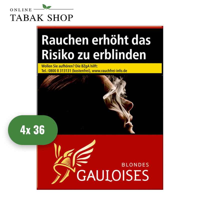 Gauloises Blondes Rot Zigaretten 3XL (4 x 36er)