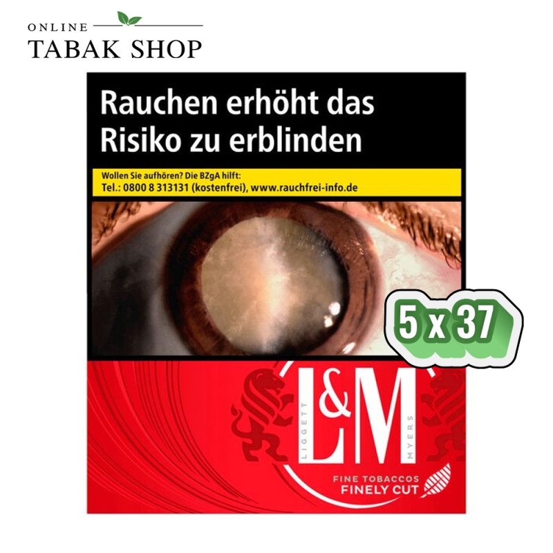 L&M Red Label Zigaretten 4XL (5 x 37er)