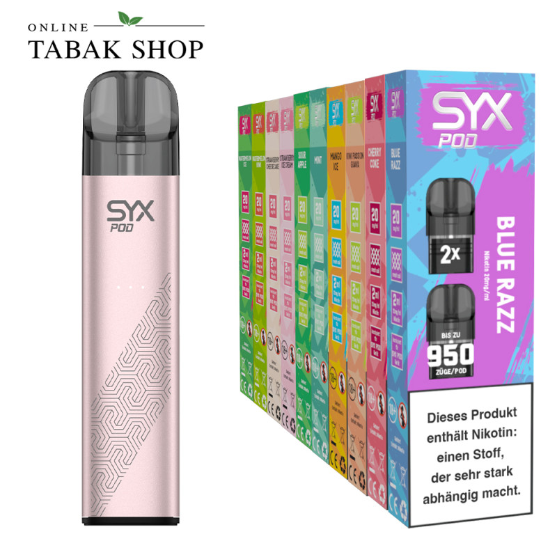 SYX Pod Startpaket Pink – Akkuträger + Pod nach Wahl – 8,90 € Bundle