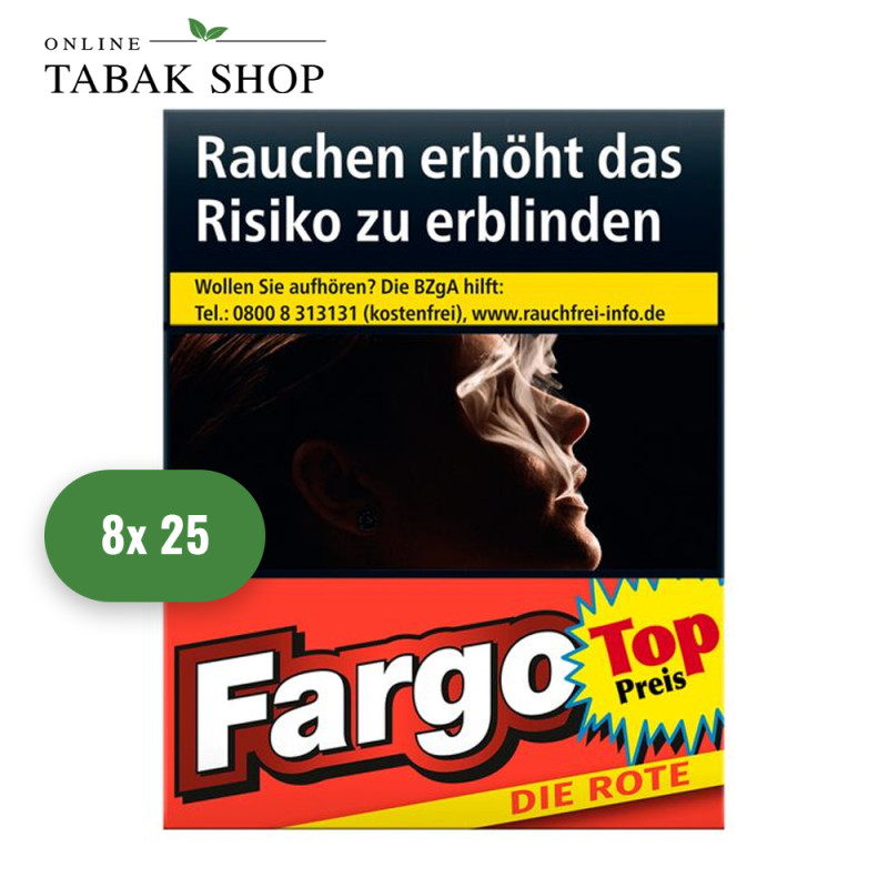 Fargo Rot XL Zigaretten (8 x 25er)