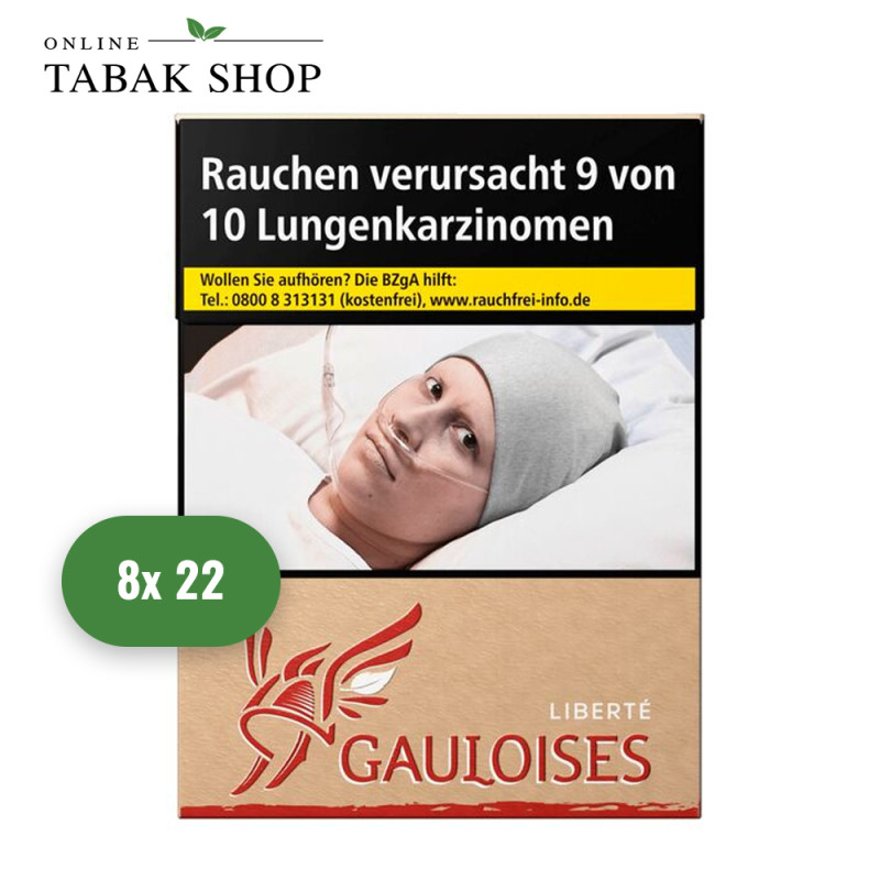 Gauloises Liberte Rot XXL Zigaretten (8 x 22er)