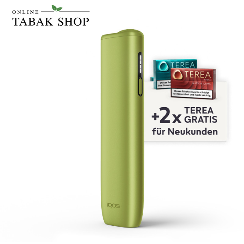 IQOS ILUMA i ONE Leaf Green + 40 TEREA Sticks nach Registrierung*