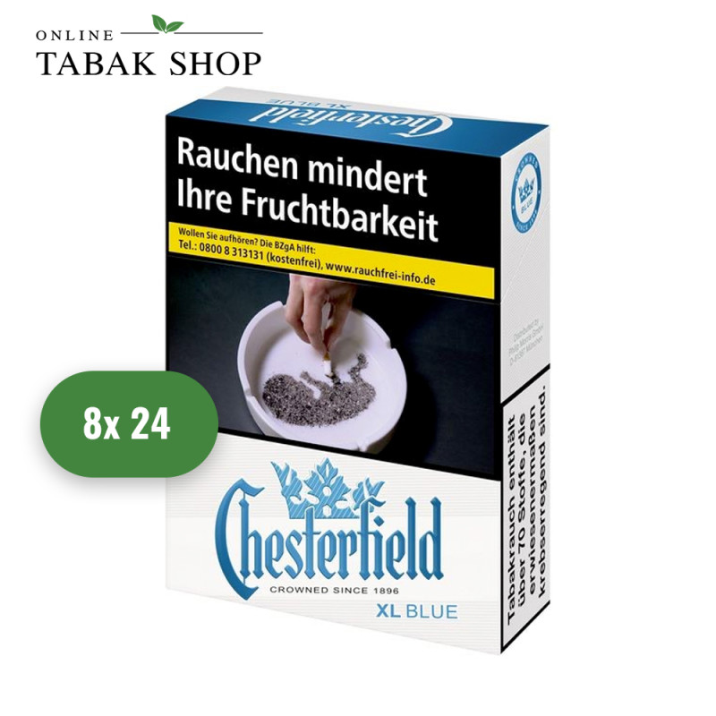 Chesterfield Blue Zigaretten XL (8 x 24er)
