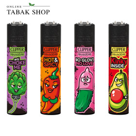 Clipper Classic Porn Slogan 9 – Feuerzeuge Motivset (4er-Pack)