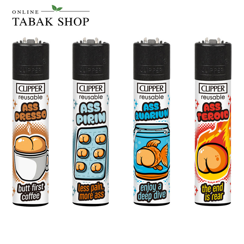Clipper Classic Ass Collection 2 – Feuerzeuge Motivset (4er-Pack)