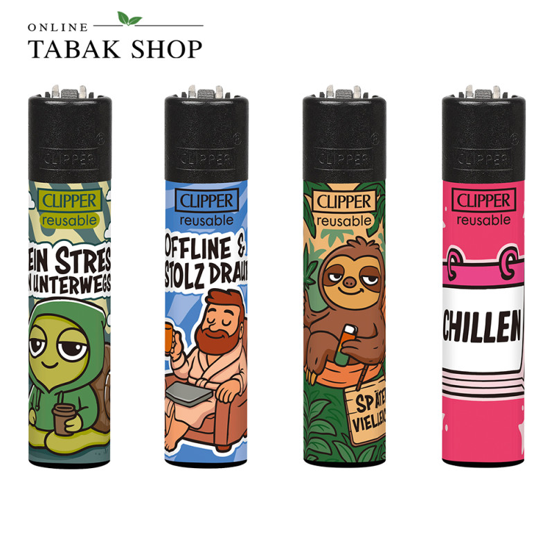 Clipper Classic Slow Life Society – Feuerzeuge Motivset (4er-Pack)