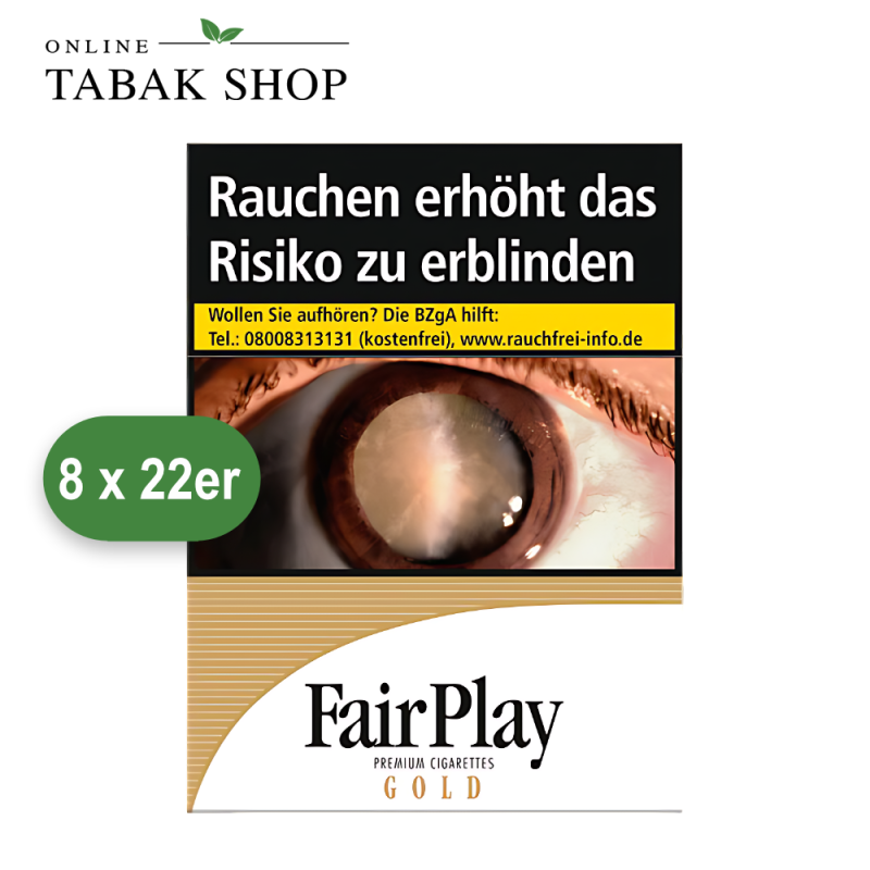 Fair Play Gold Zigaretten XXL (8 x 22er)
