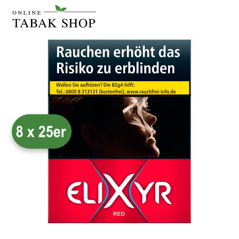 ELIXYR Red [Rot] Zigaretten "XL" (8 x 25er)