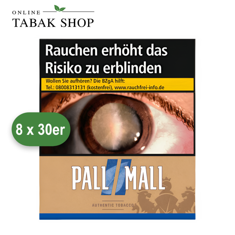 Pall Mall Authentic Blue Zigaretten Super (8 x 30er)