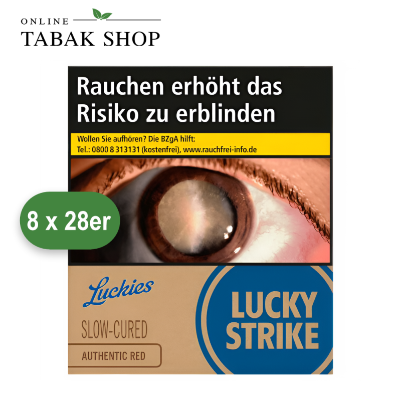 Lucky Strike Authentic Blue Zigaretten Super (8 x 28er)